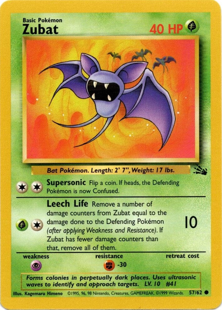 Zubat (57/62) [Fossil Unlimited] Pokemon Single Pokémon  | Multizone: Comics And Games