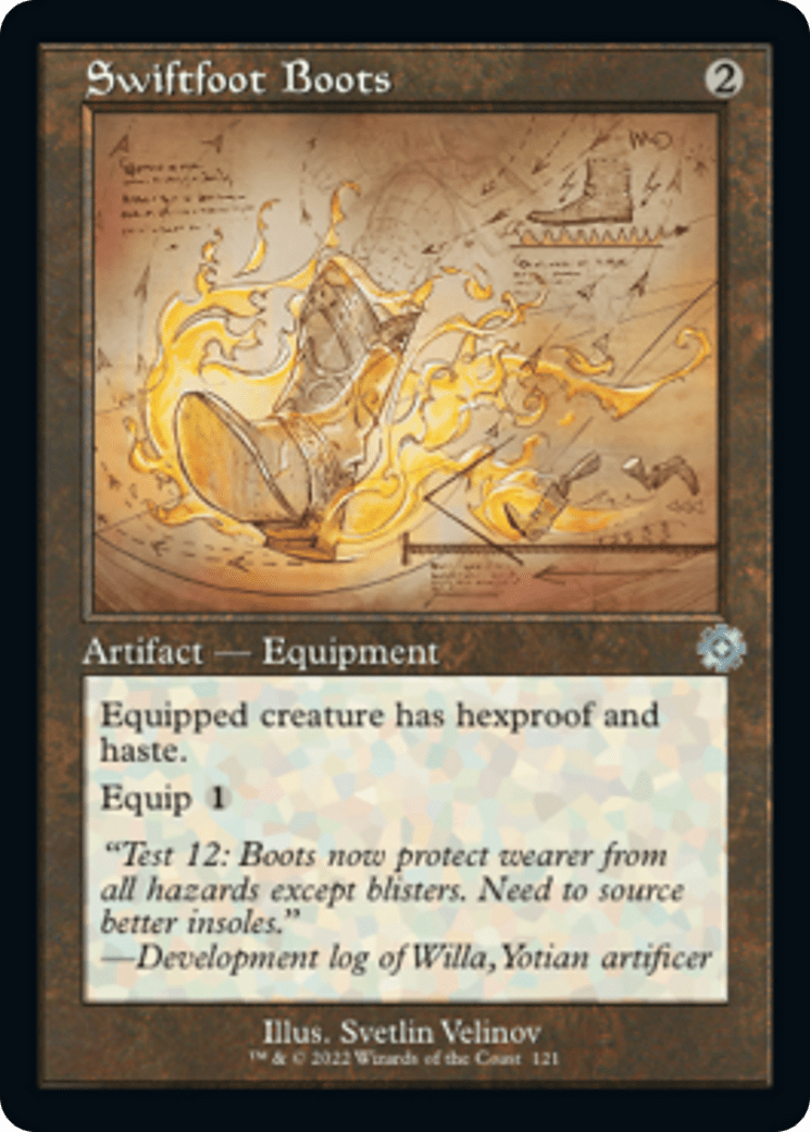 Swiftfoot Boots (Retro Schematic) [The Brothers' War Retro Artifacts] MTG Single Magic: The Gathering  | Multizone: Comics And Games
