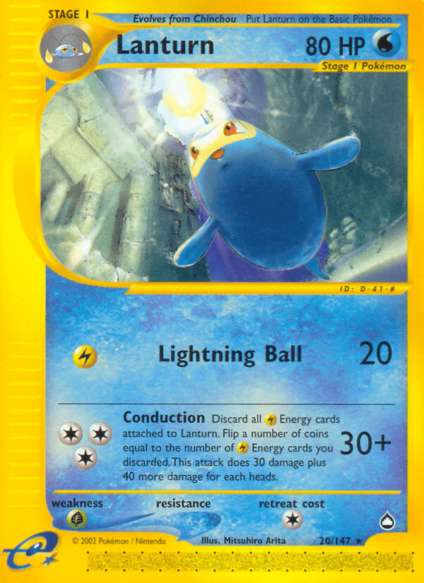 Lanturn (20/147) [Aquapolis] Pokemon Single Pokémon  | Multizone: Comics And Games