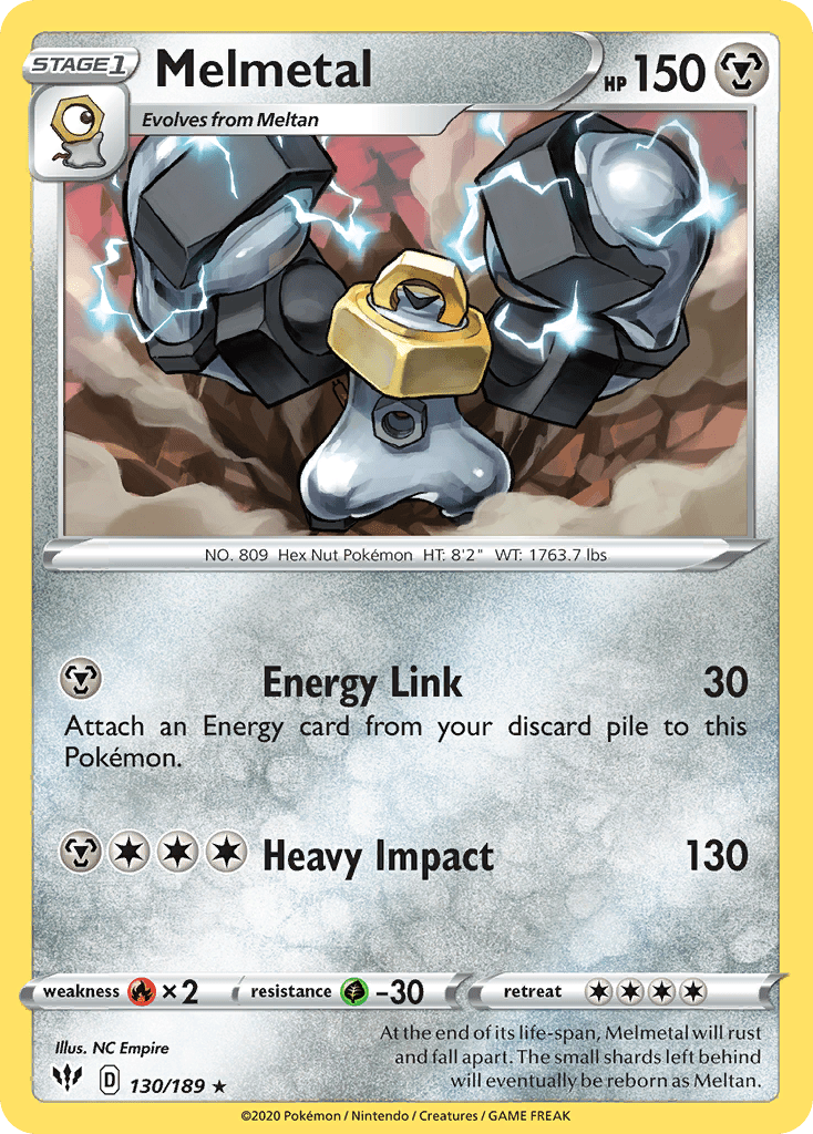 Melmetal (130/189) [Sword & Shield: Darkness Ablaze] Pokemon Single Pokémon  | Multizone: Comics And Games