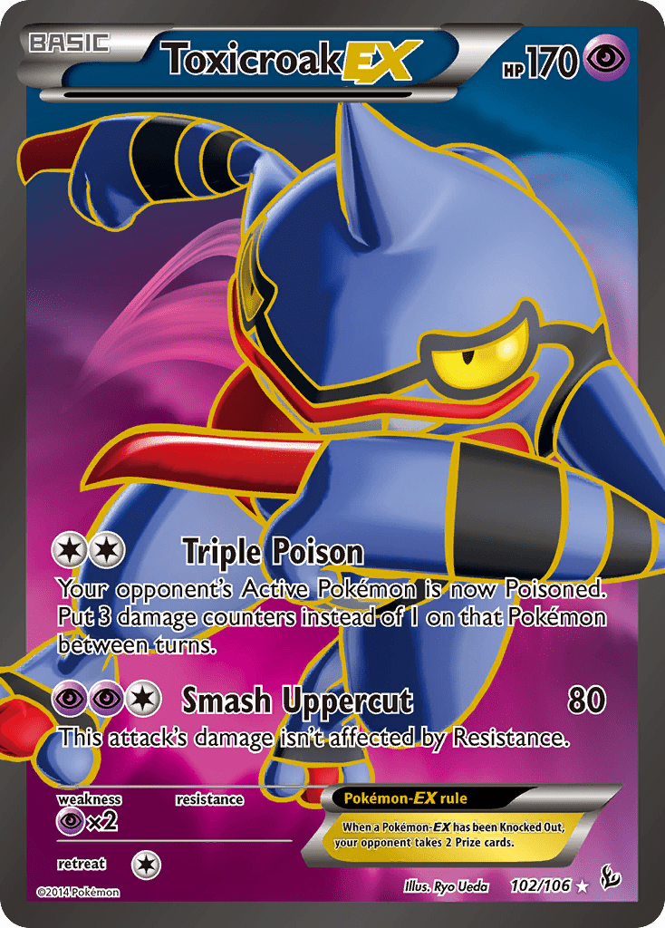 Toxicroak EX (102/106) [XY: Flashfire] Pokemon Single Pokémon  | Multizone: Comics And Games