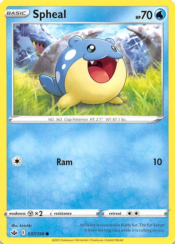 Spheal (037/198) [Sword & Shield: Chilling Reign] Pokemon Single Pokémon  | Multizone: Comics And Games