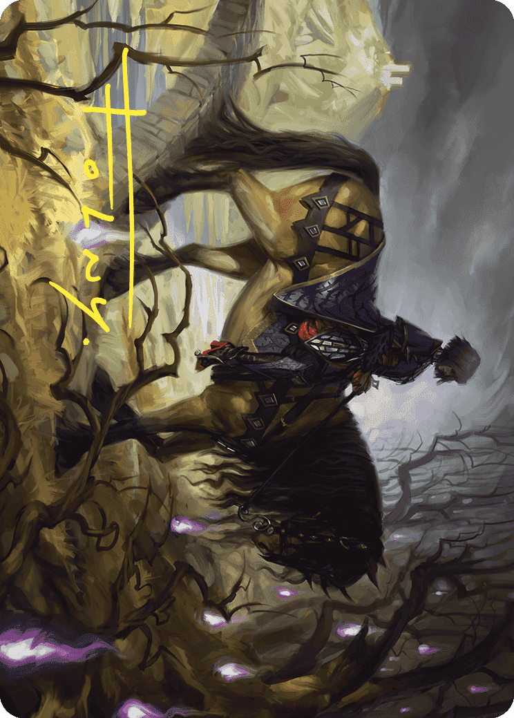 Rowan's Grim Search Art Card (Gold-Stamped Signature) [Wilds of Eldraine Art Series] MTG Single Magic: The Gathering  | Multizone: Comics And Games