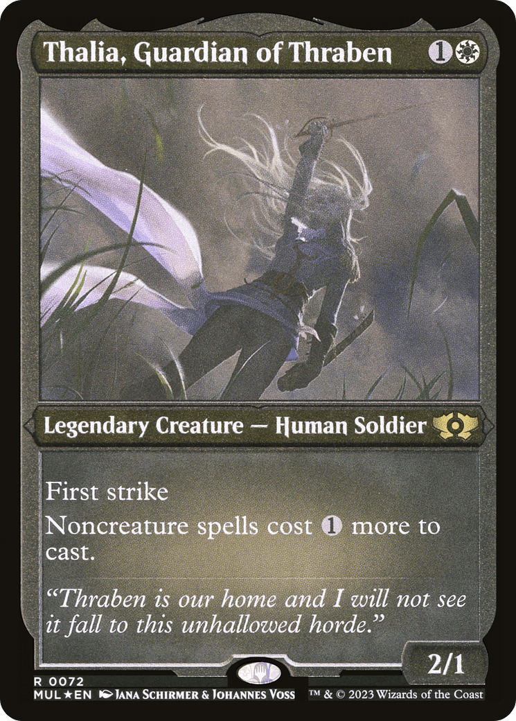 Thalia, Guardian of Thraben (Foil Etched) [Multiverse Legends] MTG Single Magic: The Gathering  | Multizone: Comics And Games
