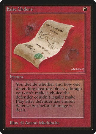 False Orders [Limited Edition Beta] MTG Single Magic: The Gathering  | Multizone: Comics And Games