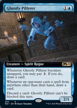 Ghostly Pilferer (Extended Art) [Core Set 2021] MTG Single Magic: The Gathering  | Multizone: Comics And Games