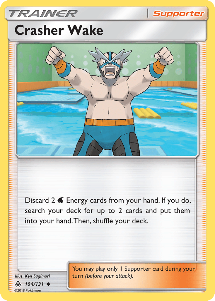 Crasher Wake (104/131) [Sun & Moon: Forbidden Light] Pokemon Single Pokémon  | Multizone: Comics And Games