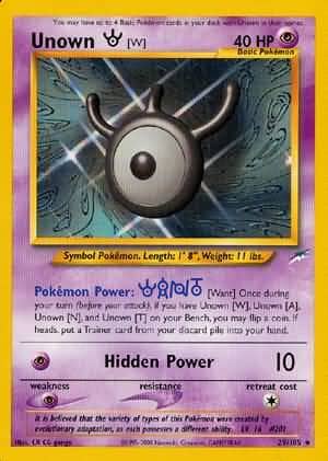 Unown [W] (29/105) [Neo Destiny Unlimited] Pokemon Single Pokémon  | Multizone: Comics And Games
