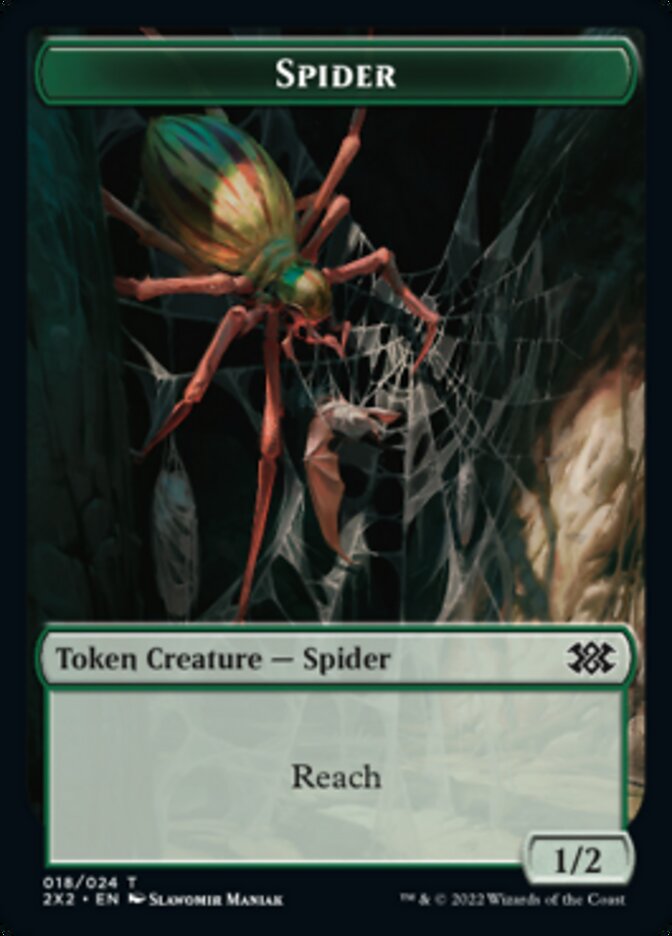 Spider // Soldier Double-sided Token [Double Masters 2022 Tokens] | Multizone: Comics And Games