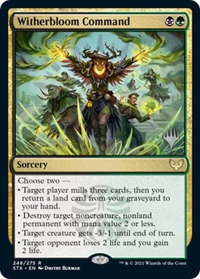 Witherbloom Command (Promo Pack) [Strixhaven: School of Mages Promos] MTG Single Magic: The Gathering  | Multizone: Comics And Games