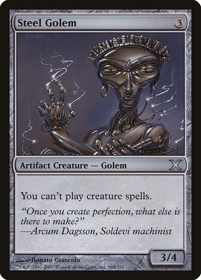 Steel Golem [Tenth Edition] MTG Single Magic: The Gathering  | Multizone: Comics And Games