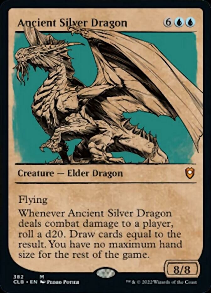 Ancient Silver Dragon (Showcase) [Commander Legends: Battle for Baldur's Gate] MTG Single Magic: The Gathering  | Multizone: Comics And Games