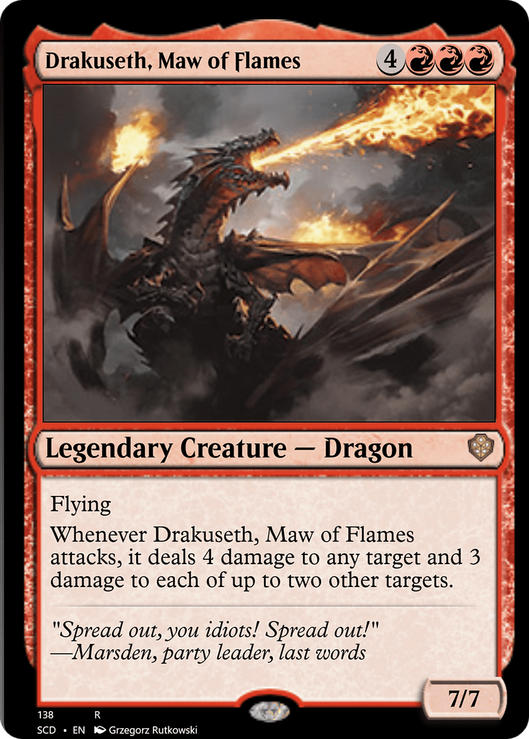 Drakuseth, Maw of Flames [Starter Commander Decks] MTG Single Magic: The Gathering  | Multizone: Comics And Games