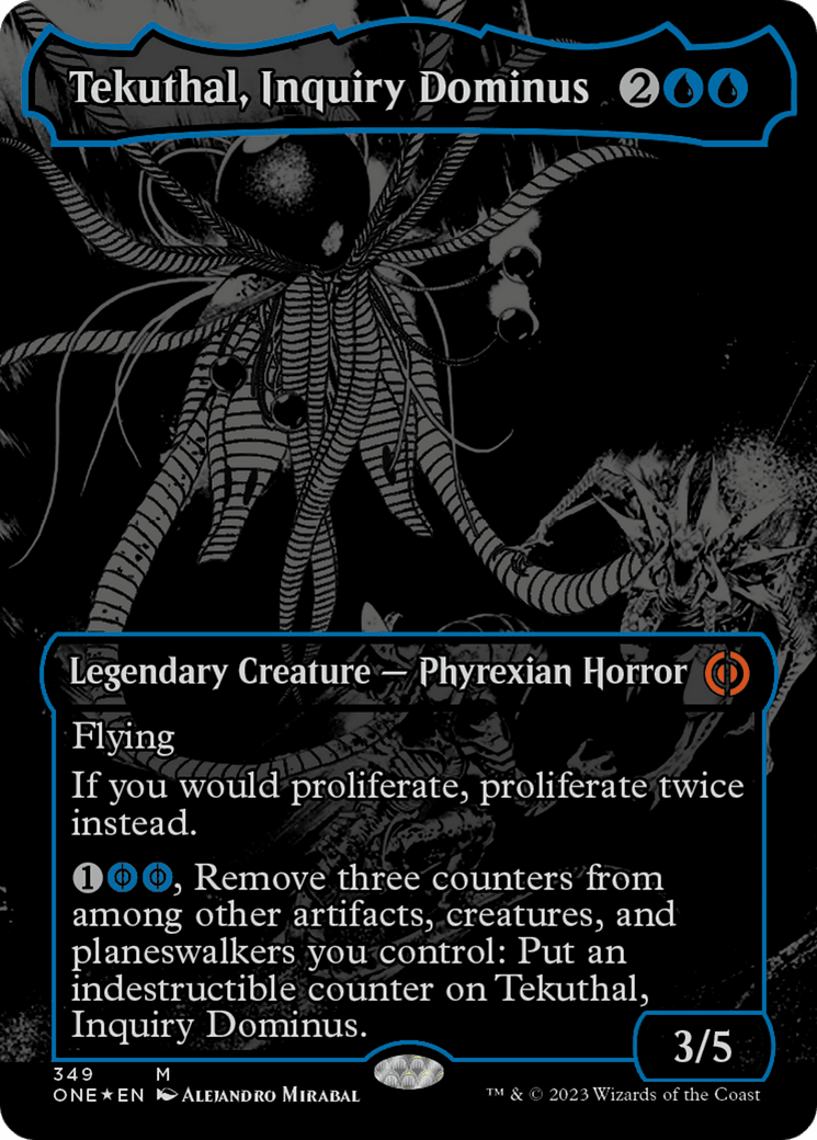Tekuthal, Inquiry Dominus (Oil Slick Raised Foil) [Phyrexia: All Will Be One] MTG Single Magic: The Gathering  | Multizone: Comics And Games