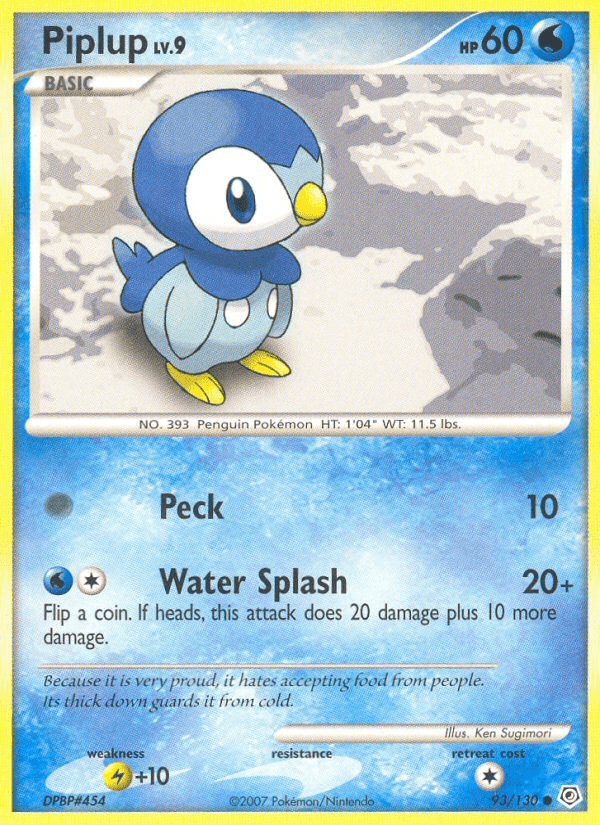 Piplup (93/130) [Diamond & Pearl: Base Set] Pokemon Single Pokémon  | Multizone: Comics And Games