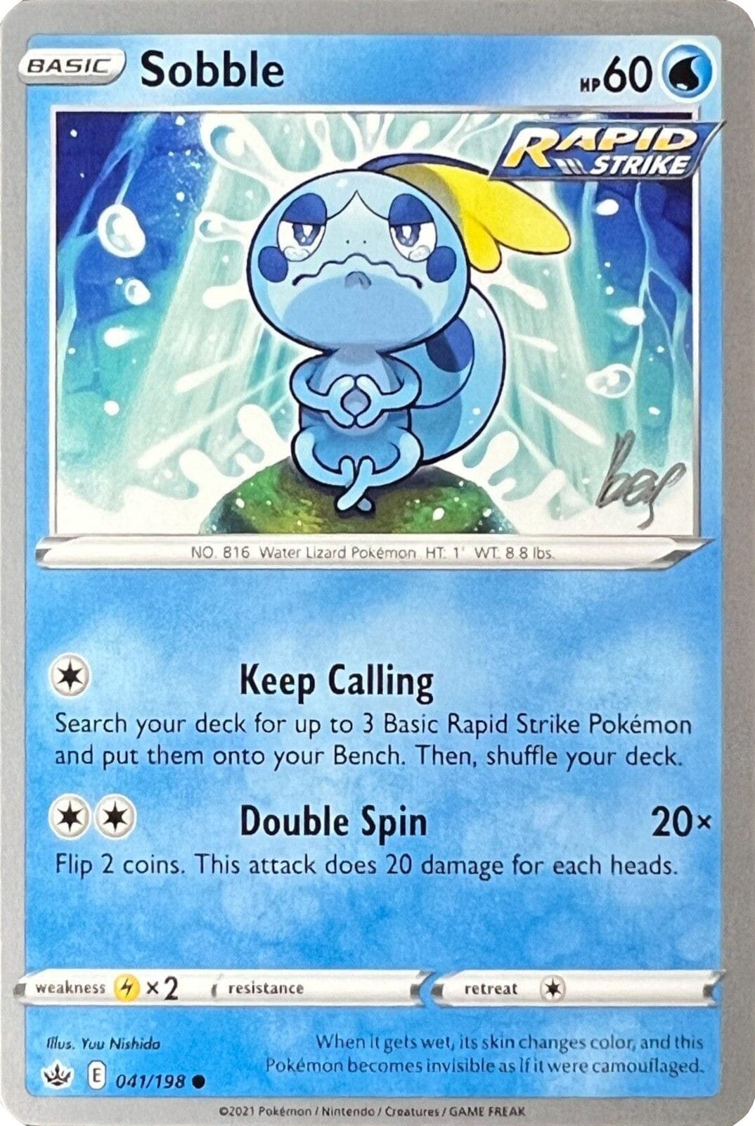 Sobble (041/198) (Cheryl Again - Sebastian Lashmet) [World Championships 2022] Pokemon Single Pokémon  | Multizone: Comics And Games