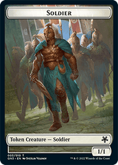 Soldier // Elf Warrior Double-Sided Token [Game Night: Free-for-All Tokens] MTG Single Magic: The Gathering  | Multizone: Comics And Games