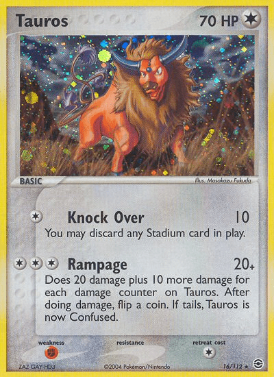 Tauros (16/112) [EX: FireRed & LeafGreen] Pokemon Single Pokémon  | Multizone: Comics And Games