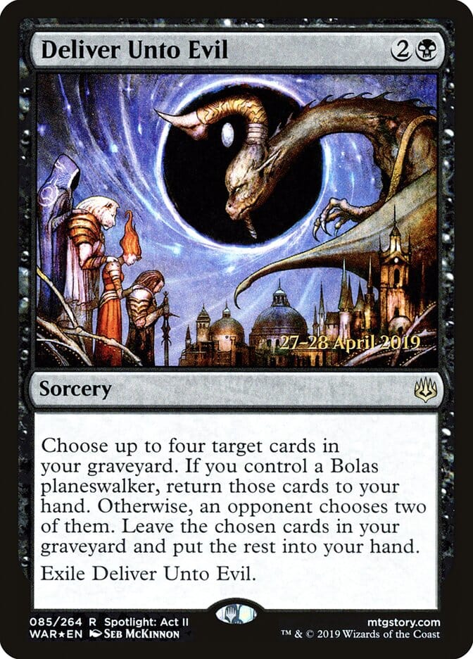 Deliver Unto Evil [War of the Spark Prerelease Promos] MTG Single Magic: The Gathering  | Multizone: Comics And Games