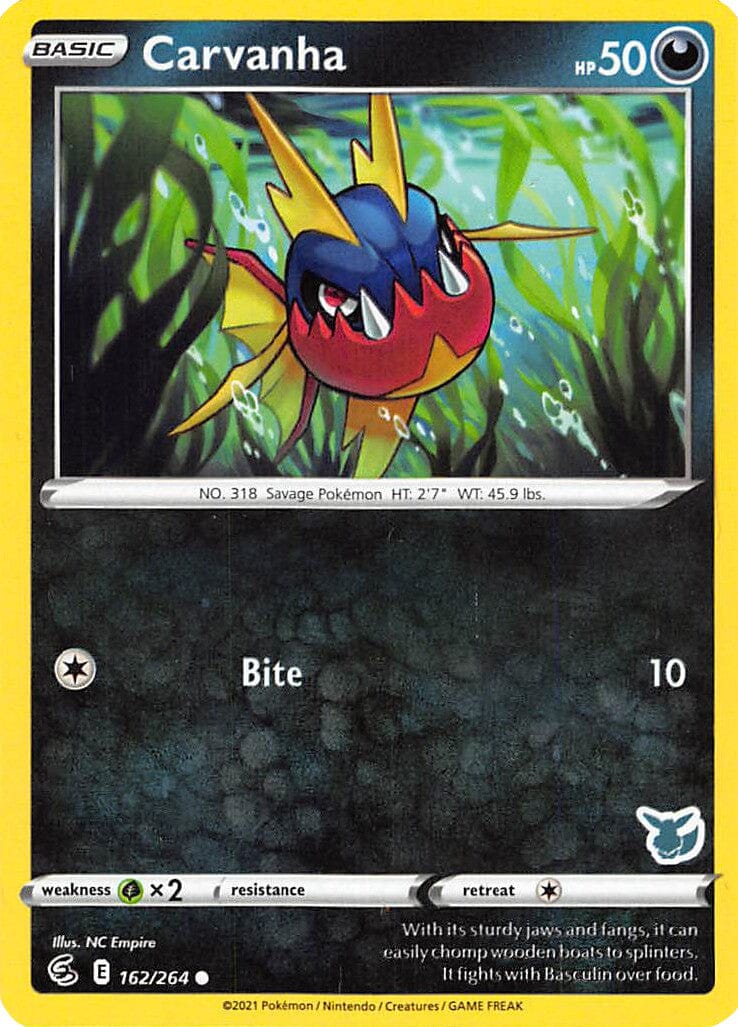 Carvanha (162/264) (Eevee Deck) [Battle Academy 2022] Pokemon Single Pokémon  | Multizone: Comics And Games