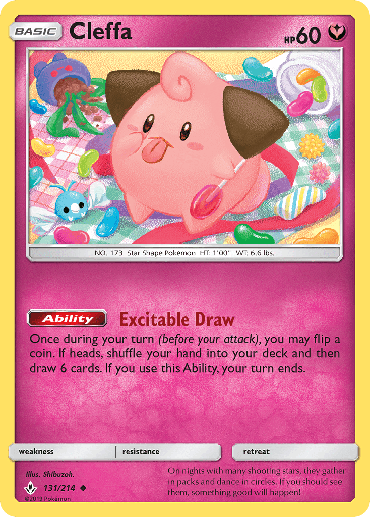Cleffa (131/214) [Sun & Moon: Unbroken Bonds] Pokemon Single Pokémon  | Multizone: Comics And Games