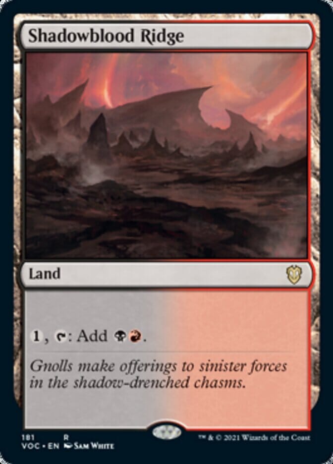 Shadowblood Ridge [Innistrad: Crimson Vow Commander] MTG Single Magic: The Gathering  | Multizone: Comics And Games