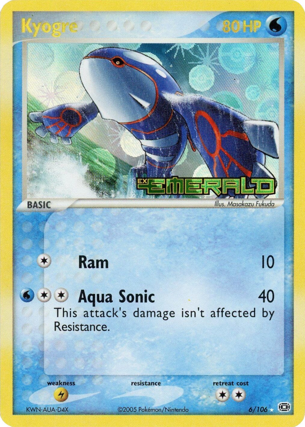 Kyogre (6/106) (Stamped) [EX: Emerald] Pokemon Single Pokémon  | Multizone: Comics And Games