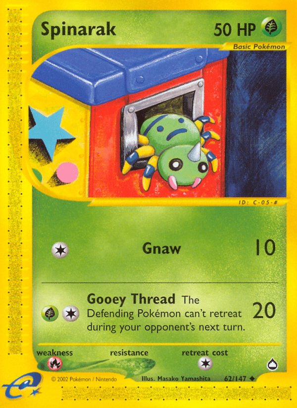 Spinarak (62/147) [Aquapolis] Pokemon Single Pokémon  | Multizone: Comics And Games