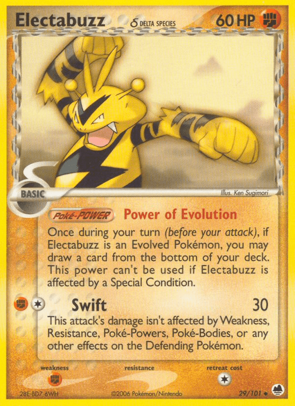 Electabuzz (29/101) (Delta Species) [EX: Dragon Frontiers] Pokemon Single Pokémon  | Multizone: Comics And Games