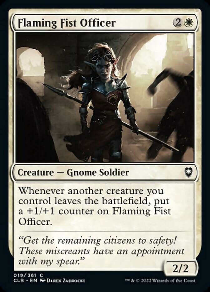 Flaming Fist Officer [Commander Legends: Battle for Baldur's Gate] MTG Single Magic: The Gathering  | Multizone: Comics And Games