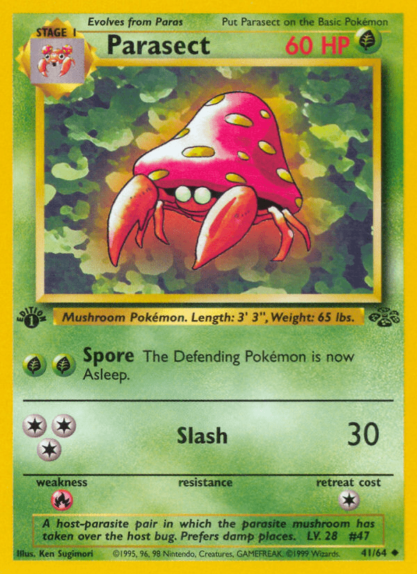 Parasect (41/64) [Jungle 1st Edition] Pokemon Single Pokémon  | Multizone: Comics And Games