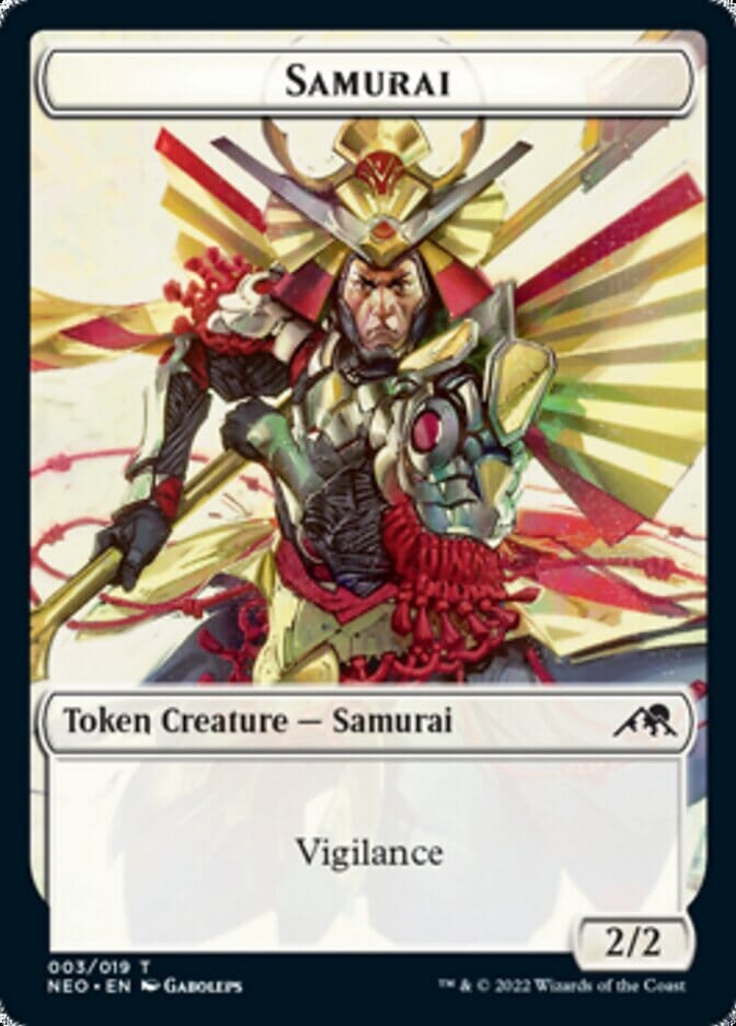 Samurai // Pilot Double-sided Token [Kamigawa: Neon Dynasty Tokens] MTG Single Magic: The Gathering  | Multizone: Comics And Games
