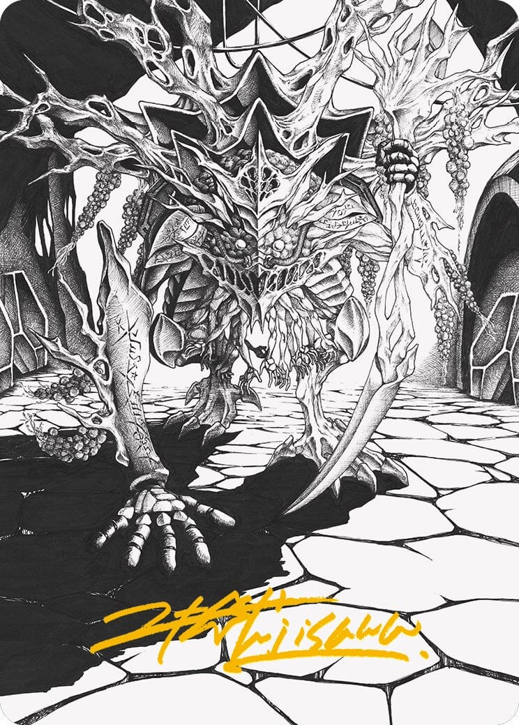 Thrun, Breaker of Silence Art Card (Gold-Stamped Signature) [Phyrexia: All Will Be One Art Series] MTG Single Magic: The Gathering  | Multizone: Comics And Games
