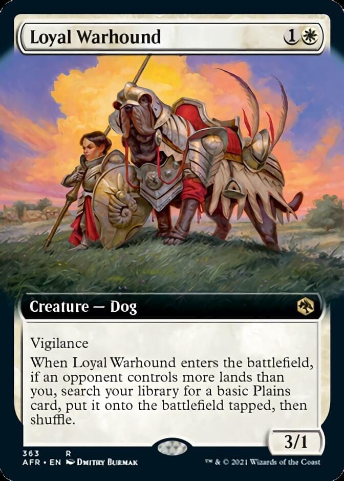 Loyal Warhound (Extended) [Dungeons & Dragons: Adventures in the Forgotten Realms] MTG Single Magic: The Gathering  | Multizone: Comics And Games