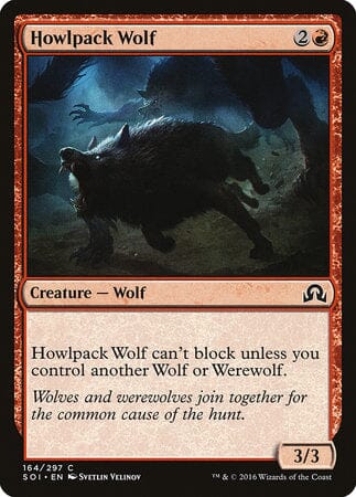 Howlpack Wolf [Shadows over Innistrad] MTG Single Magic: The Gathering  | Multizone: Comics And Games