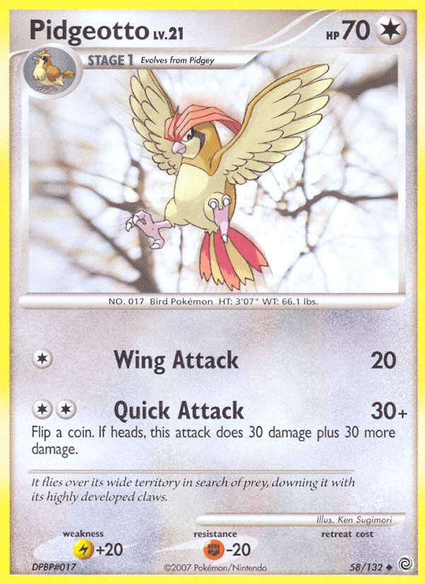 Pidgeotto (58/132) [Diamond & Pearl: Secret Wonders] Pokemon Single Pokémon  | Multizone: Comics And Games