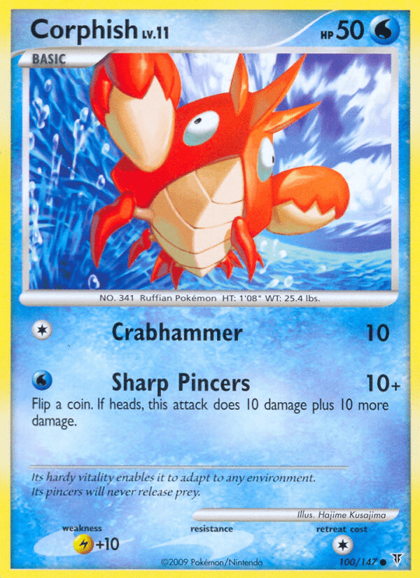 Corphish (100/147) [Platinum: Supreme Victors] Pokemon Single Pokémon  | Multizone: Comics And Games