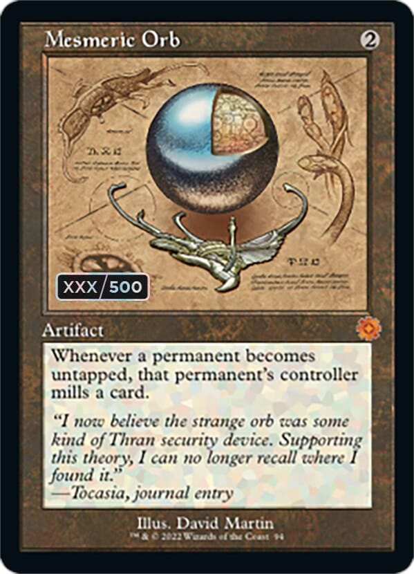 Mesmeric Orb (Retro Schematic) (Serial Numbered) [The Brothers' War Retro Artifacts] MTG Single Magic: The Gathering  | Multizone: Comics And Games