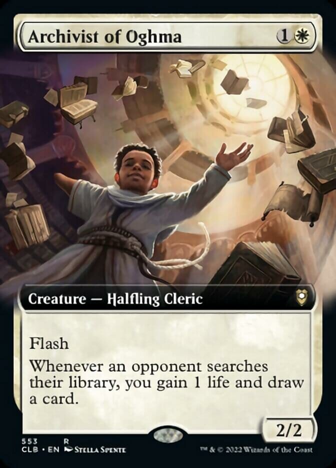 Archivist of Oghma (Extended Art) [Commander Legends: Battle for Baldur's Gate] MTG Single Magic: The Gathering  | Multizone: Comics And Games