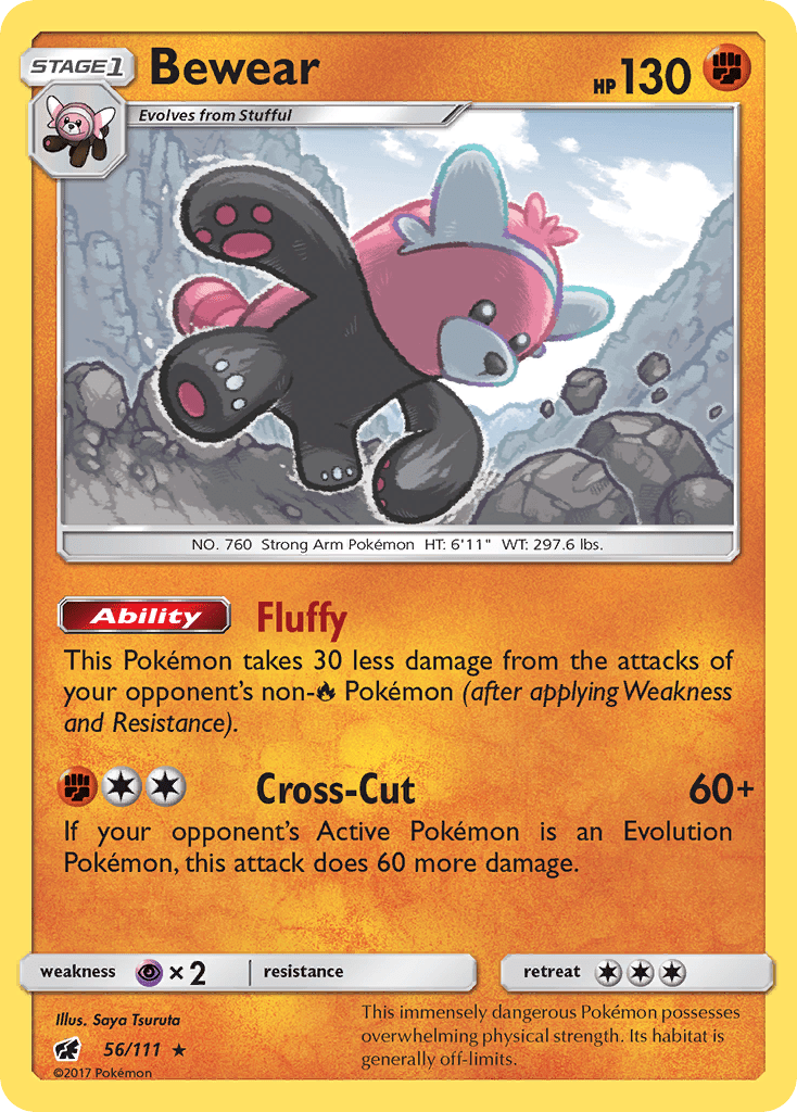 Bewear (56/111) [Sun & Moon: Crimson Invasion] Pokemon Single Pokémon  | Multizone: Comics And Games