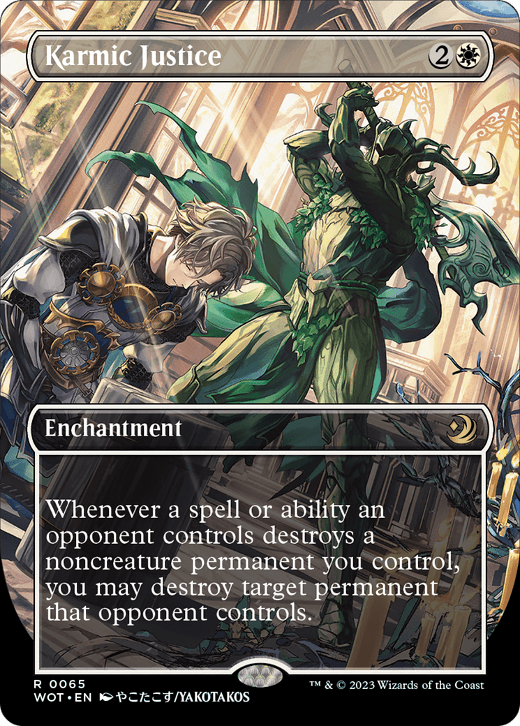 Karmic Justice (Anime Borderless) [Wilds of Eldraine: Enchanting Tales] MTG Single Magic: The Gathering  | Multizone: Comics And Games