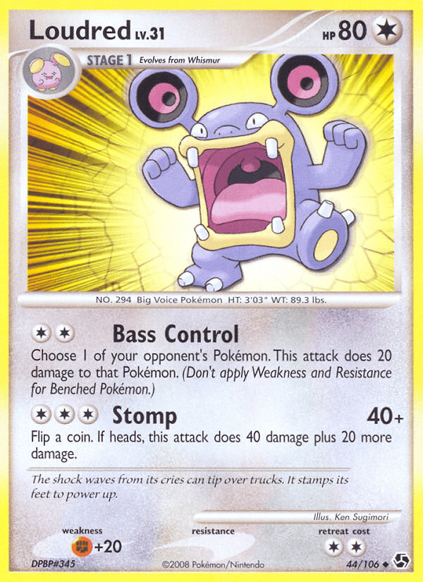 Loudred (44/106) [Diamond & Pearl: Great Encounters] Pokemon Single Pokémon  | Multizone: Comics And Games