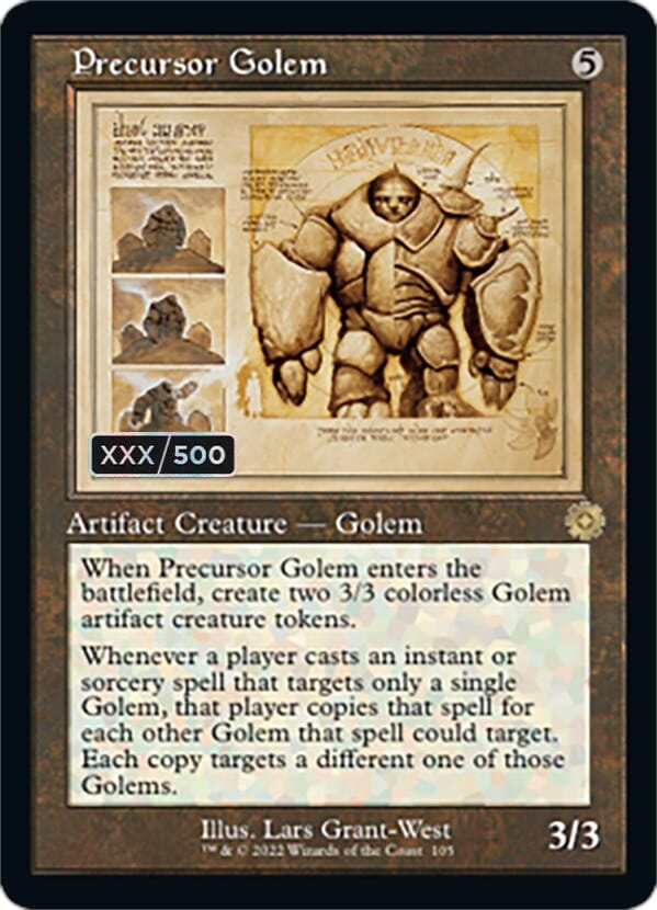 Precursor Golem (Retro Schematic) (Serial Numbered) [The Brothers' War Retro Artifacts] MTG Single Magic: The Gathering  | Multizone: Comics And Games