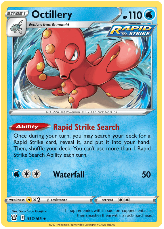 Octillery (037/163) (Theme Deck Exclusive) [Sword & Shield: Battle Styles] | Multizone: Comics And Games