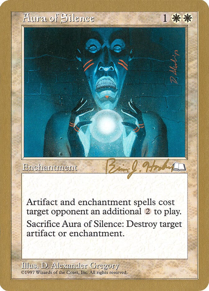 Aura of Silence (Brian Hacker) [World Championship Decks 1998] MTG Single Magic: The Gathering  | Multizone: Comics And Games