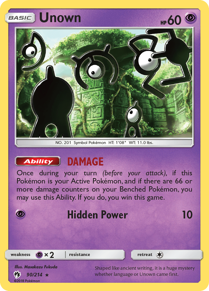 Unown (90/214) [Sun & Moon: Lost Thunder] Pokemon Single Pokémon  | Multizone: Comics And Games