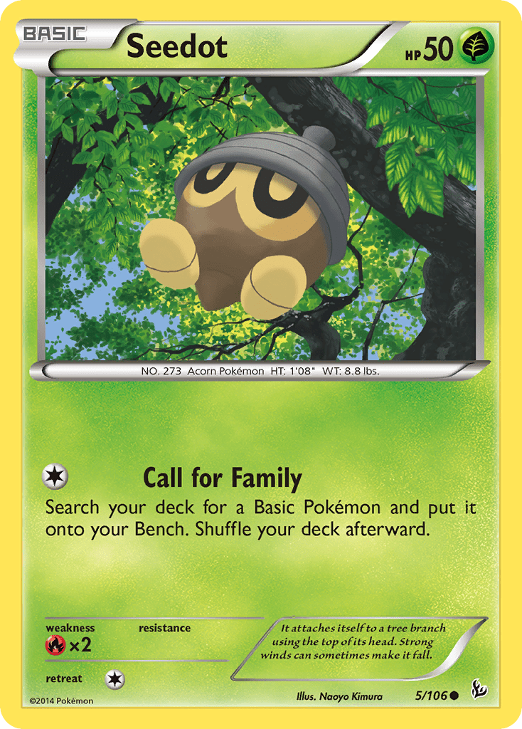 Seedot (5/106) [XY: Flashfire] Pokemon Single Pokémon  | Multizone: Comics And Games