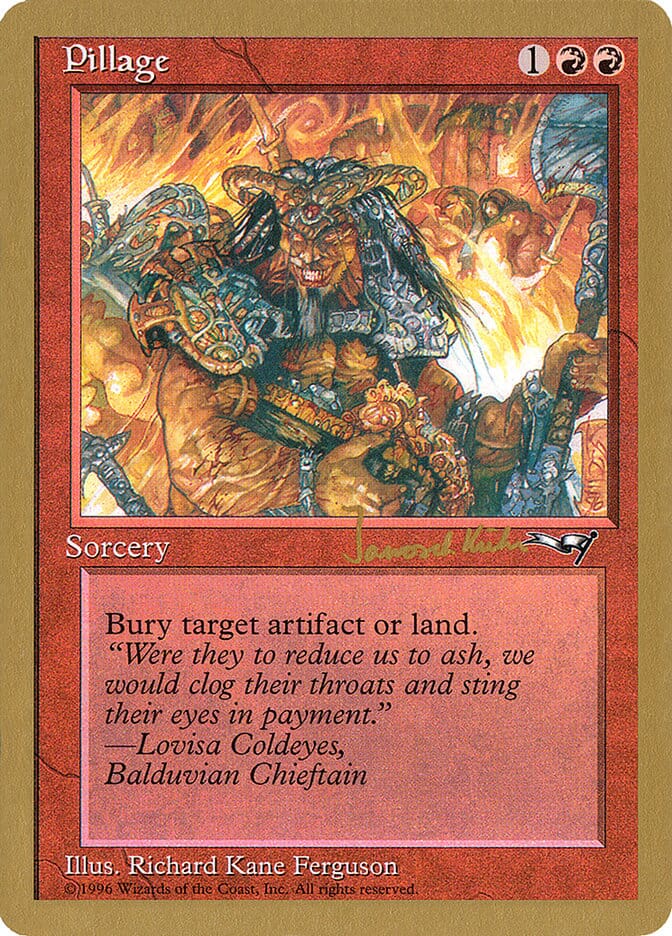 Pillage (Janosch Kuhn) [World Championship Decks 1997] MTG Single Magic: The Gathering  | Multizone: Comics And Games