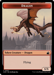 Saproling // Dragon Double-Sided Token [Ravnica Remastered Tokens] MTG Single Magic: The Gathering  | Multizone: Comics And Games