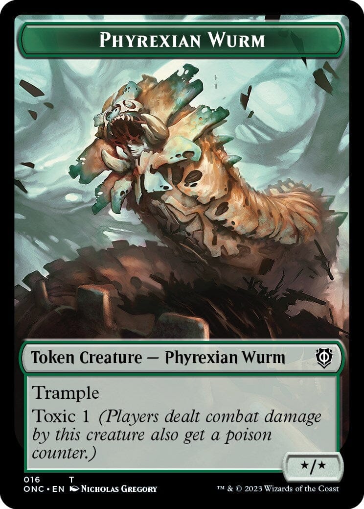 Phyrexian Wurm // Phyrexian Insect Double-Sided Token [Phyrexia: All Will Be One Commander Tokens] MTG Single Magic: The Gathering  | Multizone: Comics And Games